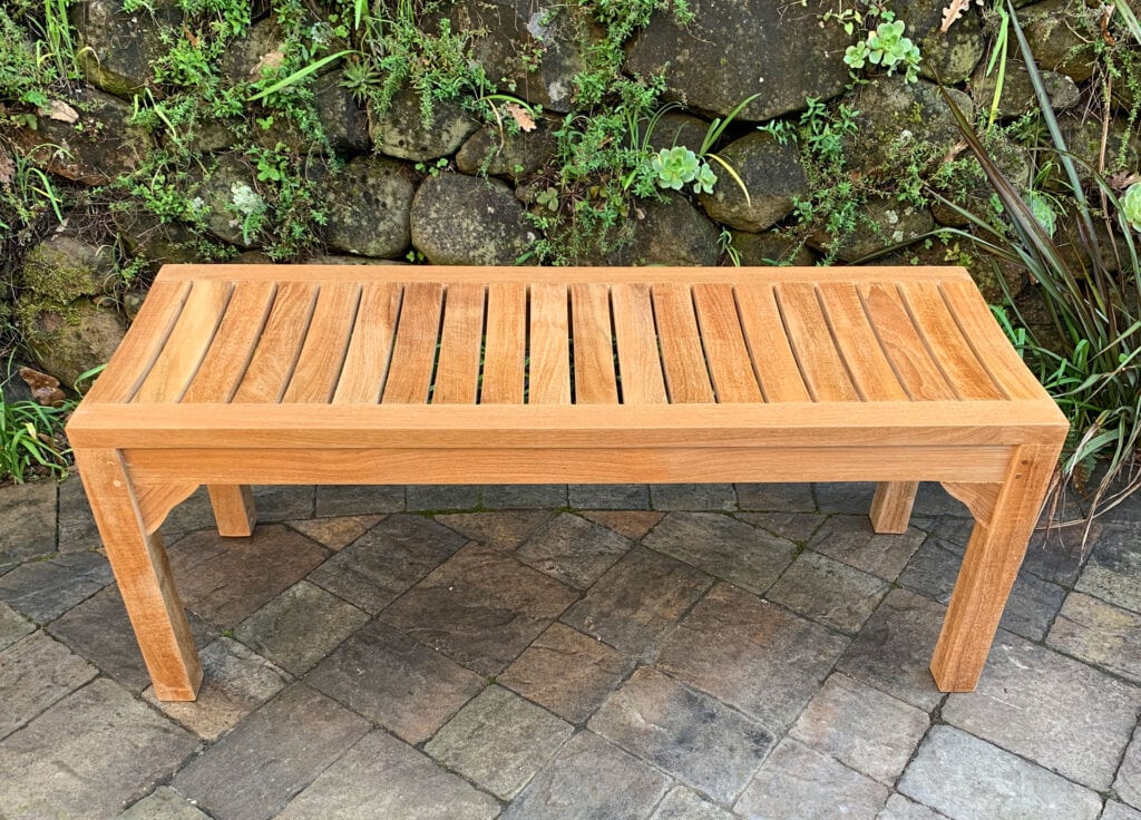 44" teak Backless Bench from Paradise Teak Bay Area California