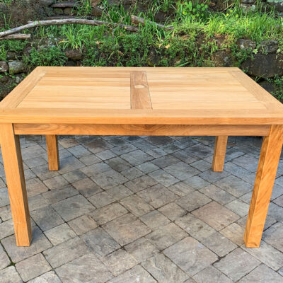 teak 55" Rectangle Farm Table seats six Paradise Teak Bay Area California
