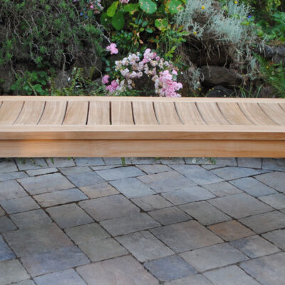 teak 6 Foot Backless Bench Front View Paradise Teak Bay Area California
