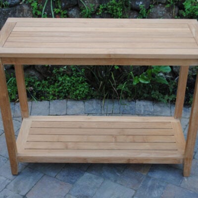Console Buffet Table made of teak is built to last outdoors Paradise Teak Bay Area California