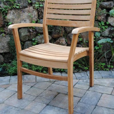Rutherford Arm Chair made of teak from Paradise Teak Bay Area California