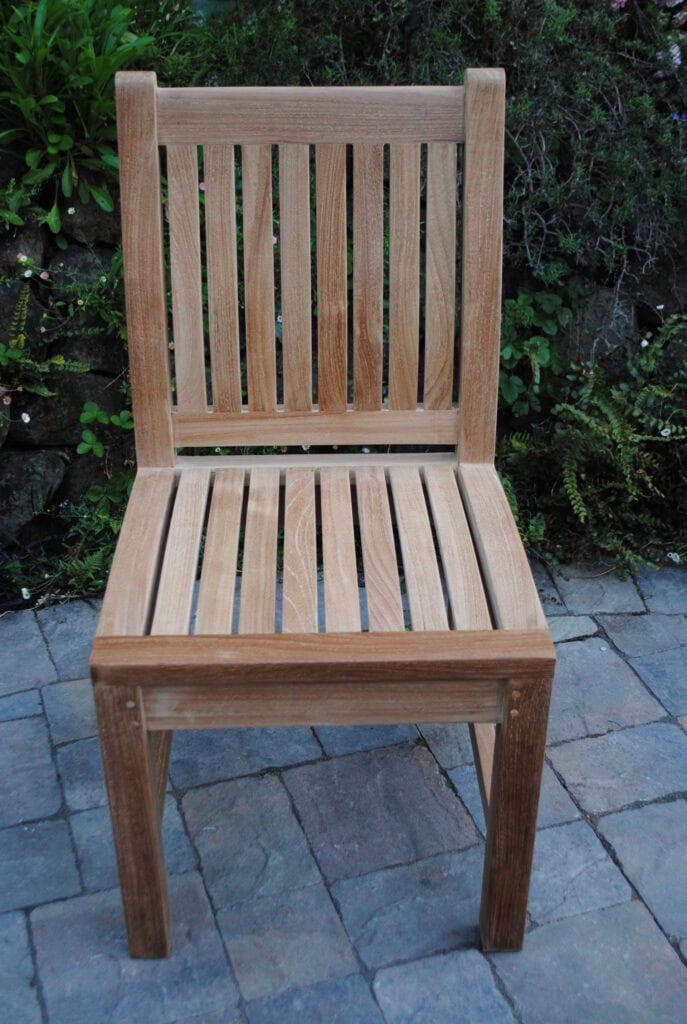 teak Sausalito Side Chair for a dining table or stand alone Paradise Teak Bay Area California