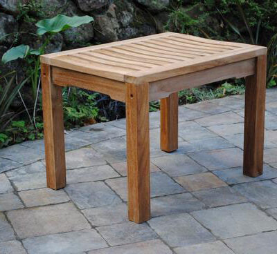 Shower Bench made of teak has many uses in an outdoor space Paradise Teak Bay Area California