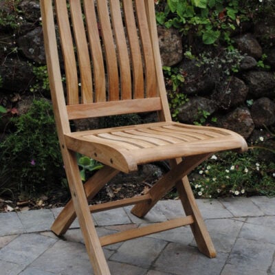 teak Yountville Folding Side Chair Paradise Teak Bay Area California